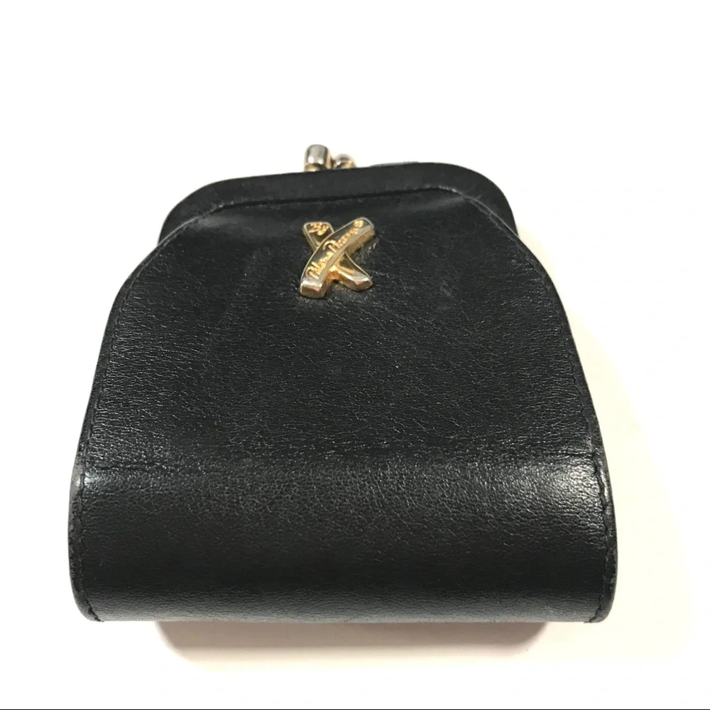 Paloma Picasso Leather Kiss Lock Coin Purse Italy
